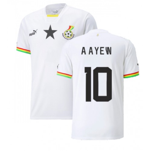 Fotballdrakt Herre Ghana Andre Ayew #10 Hjemmedrakt VM 2022 Kortermet
